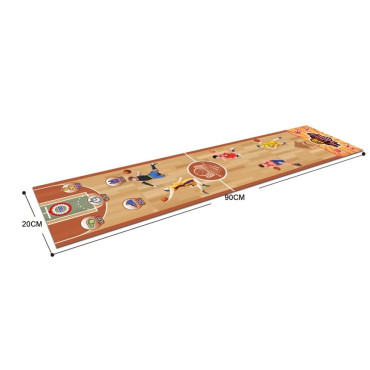 Joc Interactiv, Cyrax, Covor de Basket 90 x 20 cm, 1-4 Jucatori, +5 Ani, 6 Mingi Incluse, Maro