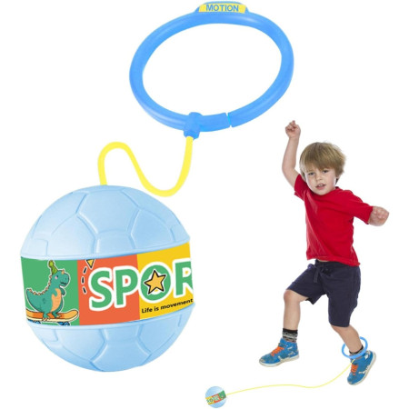 Minge pentru Sarit, Cyrax, Tip Coarda Hula Hoop, Cerc 12 cm, Coarda 52 cm, Minge 12 x 11 cm, Functie Iluminat, 4-6 Ani, Plastic, Albastru