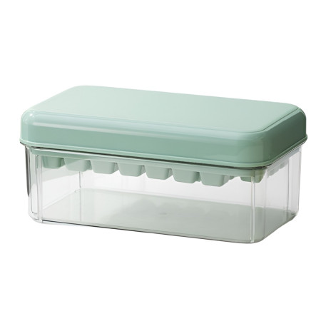 Set Cutie pentru Gheata, Cyrax, Uz Casnic, Doua Tavite pentru Cuburi, Capac Etans, Lopata, 23.5x13.3x10 cm, Verde