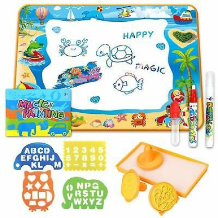 Cyrax Jucarie educativa de colorat cu apa, covorasul magic, 100x70 cm