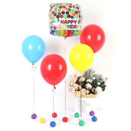 Greutate pentru Baloane, Cyrax, Accesoriu Party, 5.5x5.5 cm, 120 g, Mov