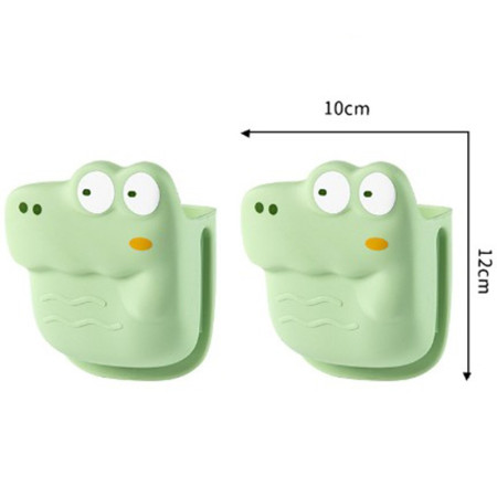 Manusa din Silicon pentru Cuptor, Cyrax, Anti-Alunecare, pentru Capace, Oale, Tigai, de Uz Casnic, Rezistent la Temperaturi Inalte, Model Animat, 10x12 cm, Verde