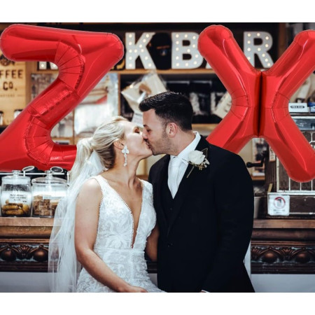 Balon Folie Metalizata Litera Z, Cyrax, 40 cm, Umflati cu Heliu sau Aer, Ambalaj Individual, Pai inclus, Rosu