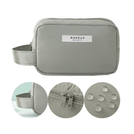 Portfard, Cyrax, cu Maner, Material Impermeabil, pentru Cosmetice, 16 x 11 x 7 cm, Verde