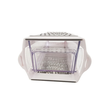 Razatoare de bucatarie cu cutie colectoare Cyrax, doua tipuri de lame, carcasa inox si ABS, design practic, alb