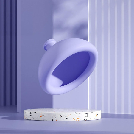 Dispozitiv Terapeutic Sputa, Cyrax, Cupa pentru Terapie Toracica, Dispozitiv de Eructare, pentru Adulti si Copii, 10 x 6.5 cm, din Silicon, Mov