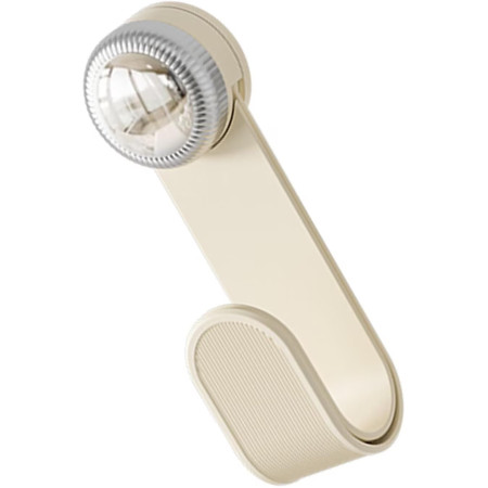 Suport pentru Capace Vase, Cyrax, Suport de Depozitare pentru Capacul Oalei in Bucatarie, cu Ventuza, Usor de Montat pe Perete, 19 x 6 x 5 cm, Alb Crem