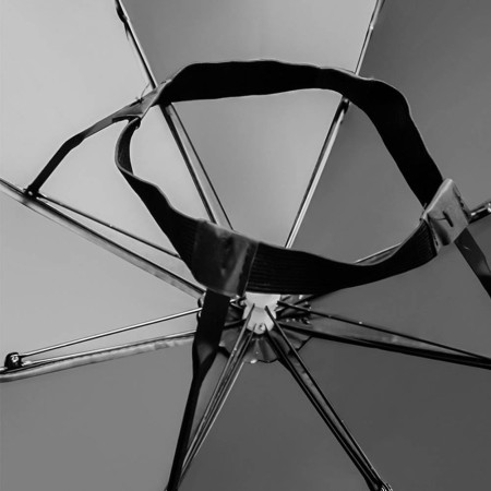 Umbrela de Cap,  Diametru 69 cm, Banda Elastica de Cap, Protectie UV/Ploaie, Albastru Ceata