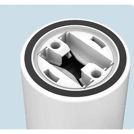 Cana portabila cu mixer incorporat, Cyrax, pe baterii, 380 ml, alb