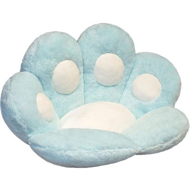 Perna Decorativa,  Model Laba de Pisica, din Plus, pentru Scaun/Canapea/Podea, 80 x 70 cm, Albastru Deschis