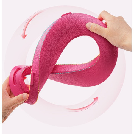 Olita pentru Copii, Cyrax, +1an, Portabila, Design cu Fundita, cu Capac, Model Prietenos, Non-Toxic, Compartiment Detasabil, cu Manere, cu 4 Picioare, Usor de Curatat, 46*33*32 cm, Roz