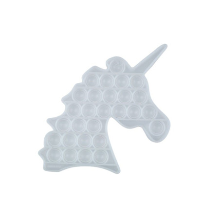 Cyrax Jucarie antistres din silicon, Pop it Now and Flip It, Unicorn, Transparent