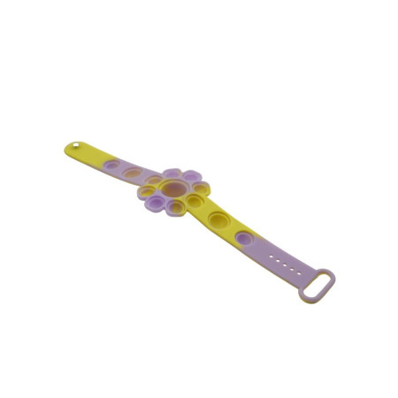 Cyrax Jucarie antistres din silicon, Bratara caracatita reversibila, Multicolor/Galben