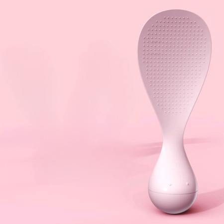 Lingura de Orez Termorezistenta, Cyrax, Roz, cu Baza Antialunecare, Perfecta pentru Preparare si Servire