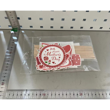 Set 18 Accesorii pentru Petrecere, Cyrax, Props pentru Photo Corner, Tematica Ziua Mamei, Multicolor