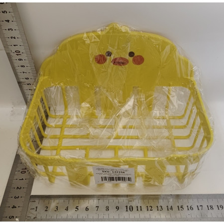 Cutie de Depozitare,  din Plastic, Montare pe Perete, Model Ratusca, 13x19x12 cm, Galben