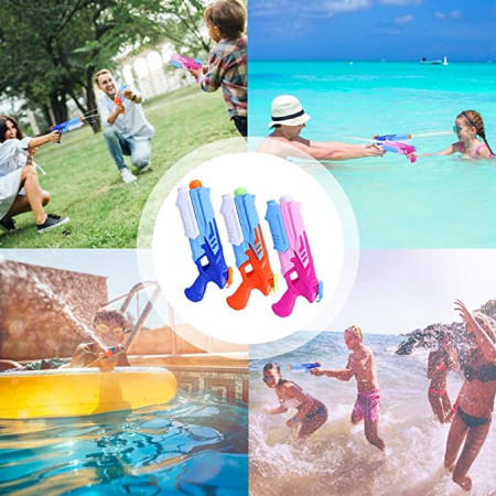 Pistol cu Apa pentru Copii, Rezervor, Pentru Piscina/Plaja, Cyrax, 6ani+,  Roz, 300ML