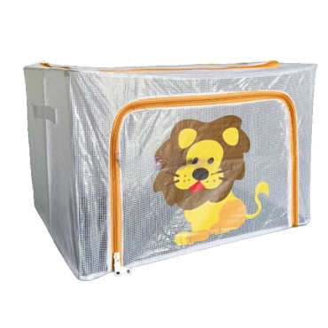 Cutie de Depozitare,  pentru Camera Copiilor, 66L, din PVC, Model Leu, 50 x 40 x 33 cm, Transparent