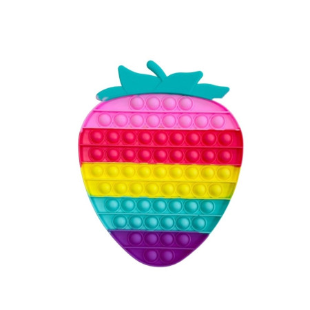 Jucarie antistres din silicon Cyrax, Pop it Now and Flip It , Capsuna mare , Multicolor