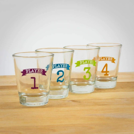 Joc de baut, Buzz Wire, Cyrax, pentru Petreceri, Distractie, Pahare de Shot din Sticla Incluse, 4 Jucatori, Multicolor