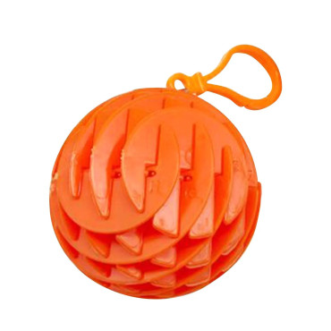 Jucarie Worm Fidget de Decompresie, Cyrax, Anti Stres, Dimensiune Compacta 6 cm, Dimensiune Extinsa 15.5 cm, Portocaliu