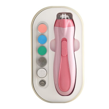 Pila Electrica, Cyrax, pentru Copii si Bebelusi, din ABS, 6 Accesorii, cu Lumina LED, 9.5 x 6 x 17 cm, Roz