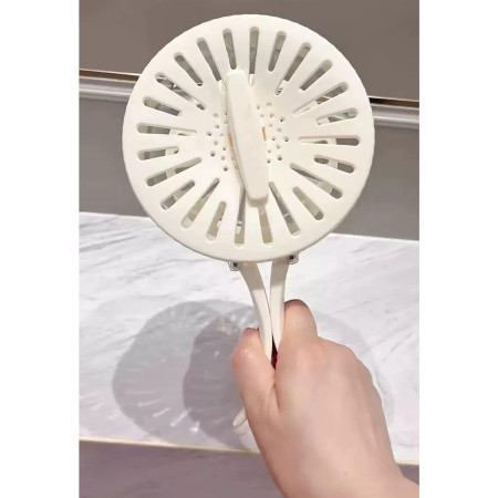 Strecuratoare 2 in 1 pentru Fructe si Legume, Cyrax, Cos de Scurgere si Cutie de Depozitare, 15.5 x 8.3 cm, din PP, cu Maner si Capac, Alb