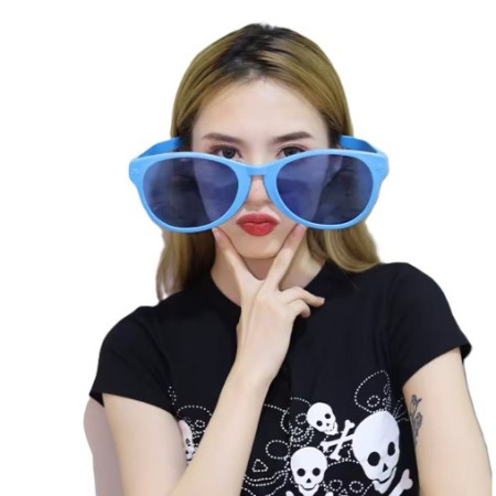 Ochelari Deghizare, Cyrax, Marime Exagerata, din Plastic, 26 x 9 cm, Albastru