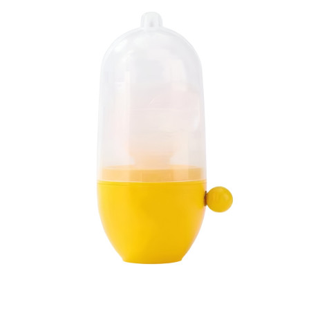 Mini Shaker Manual pentru Oua, Cyrax, pentru Galbenusuri si Albusuri, Mixer Amestecare, 15x6 cm, Galben