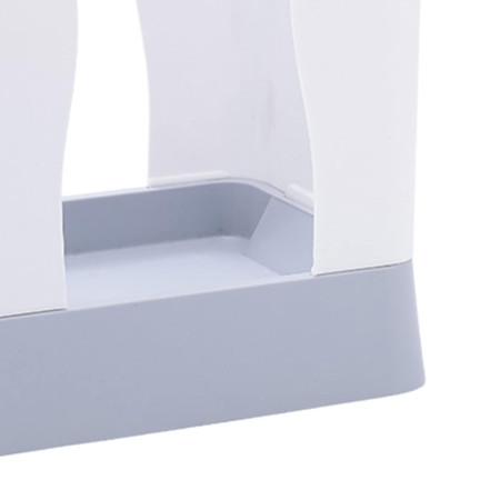 Cos de Gunoi Extensibil,  din Plastic, Reglabil, Pliabil, Versatil, pentru Bucatarie, Baie sau Birou, Cos Universal, 21x25x17 cm, Alb Gri