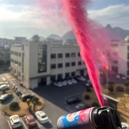 Spray Gender Reveal, Cyrax, 260 ml, din Amidon de Porumb, Dezvaluire Gen Bebelusi, Roz