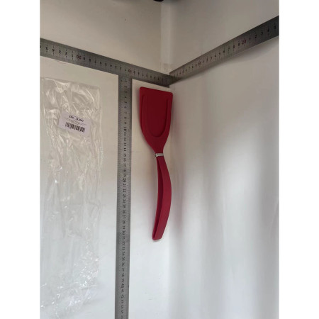 Spatula Multifunctionala tip Cleste, Cyrax, Spatula Cleste pentru Gatit, Silicon PP, pentru Alimente, Carne, Paine, 31 x 8.5 cm Rosu