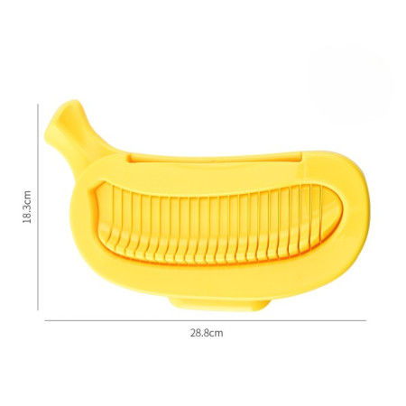 Feliator Multifunctional pentru Alimente, Cyrax, Model Banana, pentru Legume si Fructe, Accesoriu pentru Bucatarie, 28.8x18.3 cm, Galben