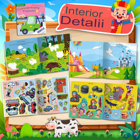 Cyrax volume de carte de autocolante pentru produse noi transfrontaliere Amazon, care se concentrează pe autocolante de dezvoltare potențială, comoara de iluminare a copiilor Cartea educatie prescolar + DB01-99-0002 (set 10 volume)