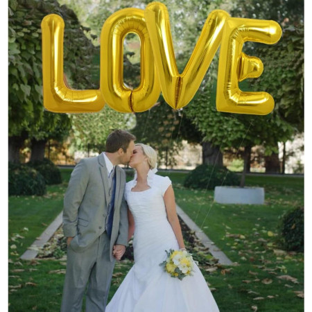 Balon Folie Metalizata Litera E, Cyrax, 40 cm, Umflati cu Heliu sau Aer, Ambalaj Individual, Pai inclus, Auriu