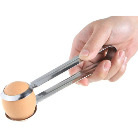 Cleste de Bucatarie, Cyrax, Multifunctional, pentru Oua/Alimente/Salata, din Otel Inoxidabil, Gri