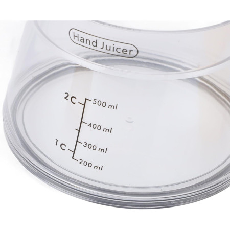 Storcator de Citrice Manual, Cyrax, Rezistente, Usor de Folosit si Depozitat, Durabil, Calitativ, 16.5x13cm, Transparent/ Galben