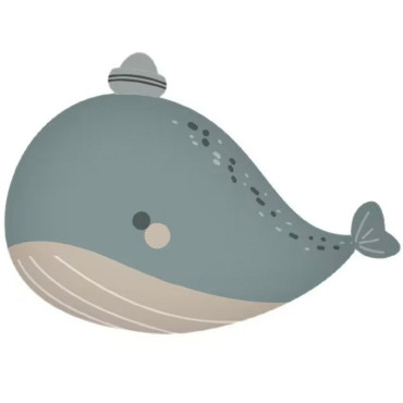 Balon din Folie Metalizata, Cyrax, Figurina Animata, Model Balena, 70 x 49 cm, Ambalaj Individual, Pai Inclus, Umflare cu Aer sau Heliu, Albastru