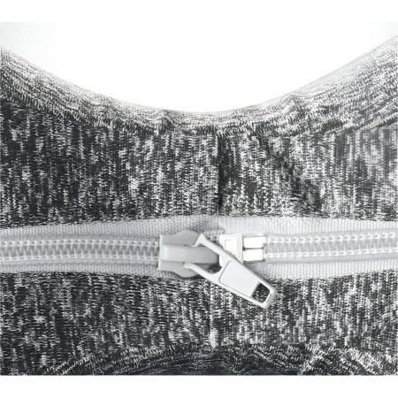 Perna Ortopedica pentru Picioare, Cyrax, Multifunctionala, Confortabilă, in Forma de Inima, Spuma cu Memorie, Curea Anti-cadere, 25x23x13 cm, Gri