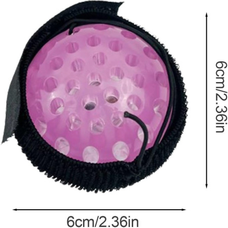 Jucarie Interactiva, Cyrax, Minge Saltareata Crystal Ball, cu Banda Elastica, 6 cm, +7 Ani, din Plastic, Roz