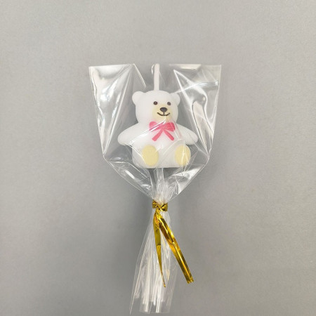 Lumanare de Tort, Cyrax, Model Ursulet, Party, 8 x 3.2 cm, Alb