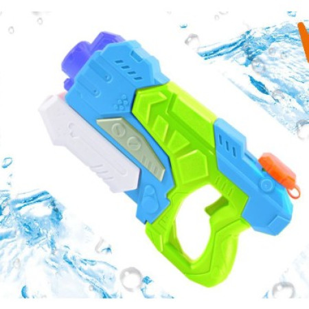 Pistol cu Apa pentru Copii, Rezervor, Pentru Piscina/Plaja, Cyrax, 6ani+,  Verde/Albastru, 550ML