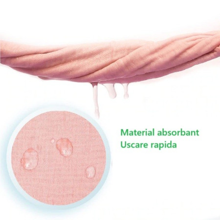 Baveta Triunghiulara, Cyrax, din Bumbac, pentru Copii 0-12 Luni, 33x32 cm, Rezistenta la Apa, Roz