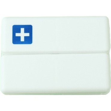 Cutie depozitare medicamente, 7 compartimente sigilate individual, pliabila, portabila,  Alb/Albastru