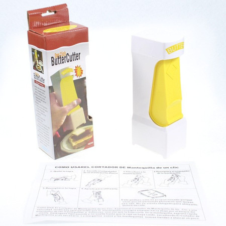 Feliator manual de unt Cyrax, material plastic, design usor si practic, 20x6x8.5 cm, Butter Cutter, alb