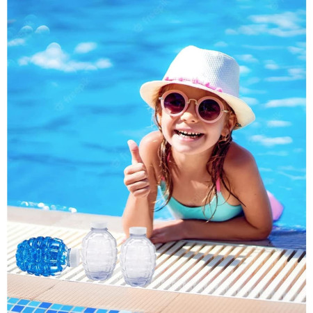 Munitie, Cyrax, 20.000 Bile Gel pentru pistoale de jucarie Gel Blaster, Sticla Ananas 10.5x6.5 mm, Albastru