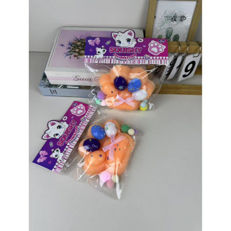 Jucarie Antistres Squishy, Cyrax, cu Revenire Lenta, Squeeze Toys, Model Cat Paw, 12.5x10.5 cm, 220g, +3 Ani, din TPR, Model 8, Multicolor