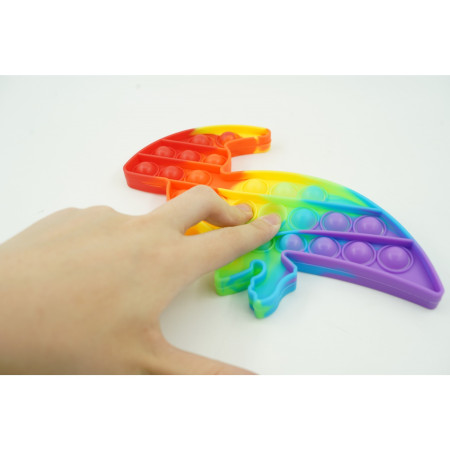 Jucarie antistres din silicon, Cyrax, Pop It Now and Flip It, Dinozaur mic, Multicolor V2