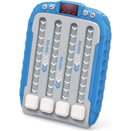 Jucarie Interactiva, Cyrax, Joc Rhythm, +3 Ani, din ABS, 6 Niveluri, 15 x 3 x 11 cm, Functie Muzicala, Albastru