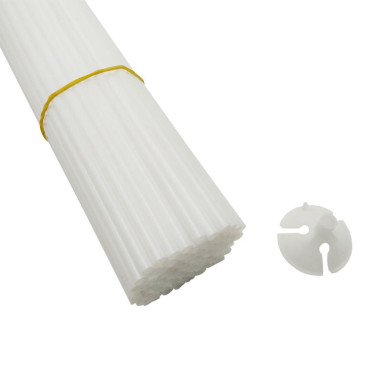 Set 100 Bete cu Rozete pentru Baloane, Cyrax, Suporturi de plastic, Usor de instalat, Reutilizabil, Pentru aniversare, Nunta, Ziua de Nastere, Decor, 40 cm, Transparente